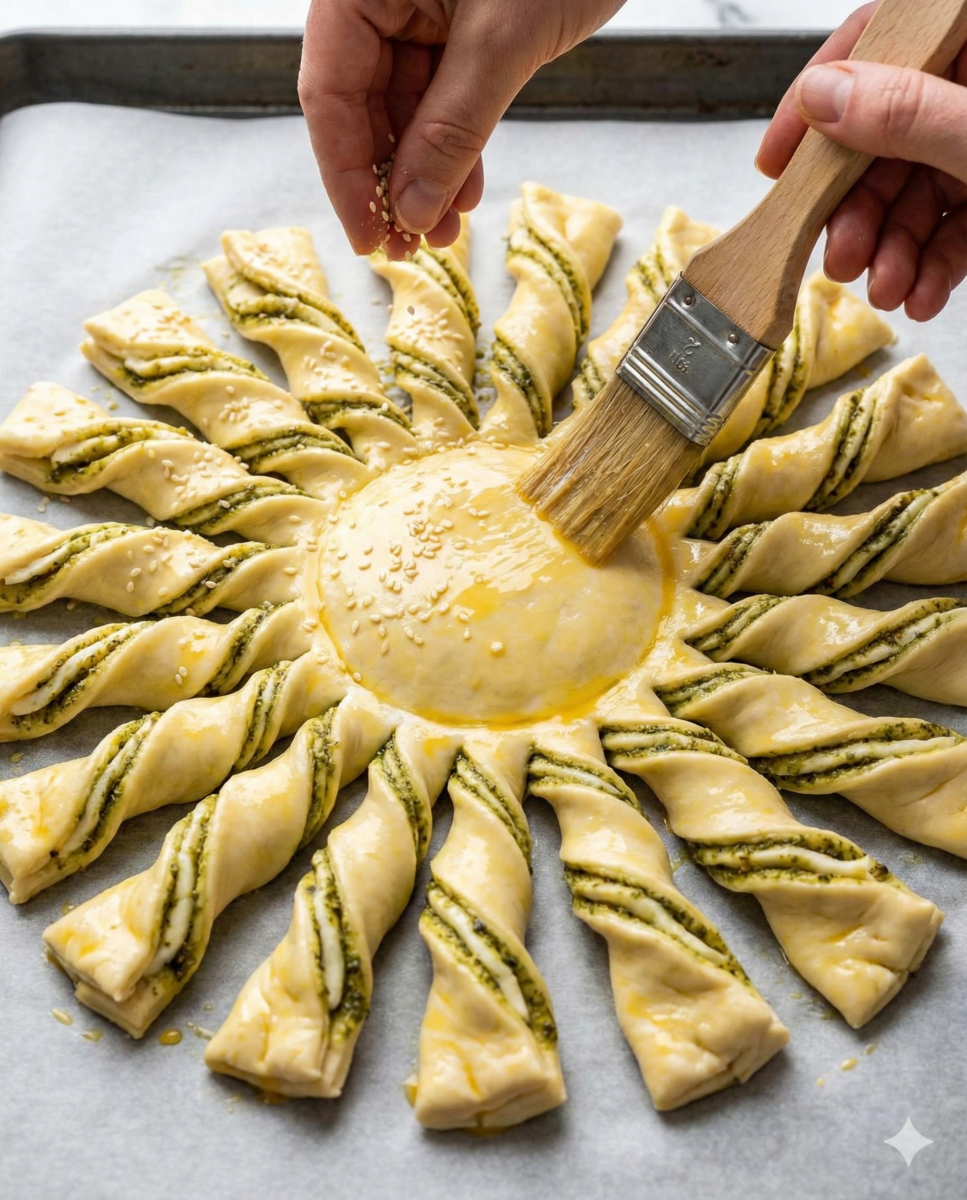 Badigeonnez toute la surface avec le jaune d’œuf