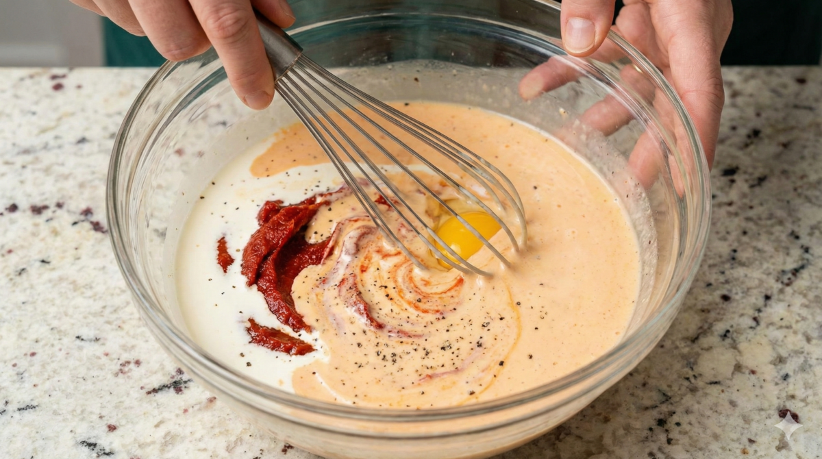 Préparer le mélange tomate–crème