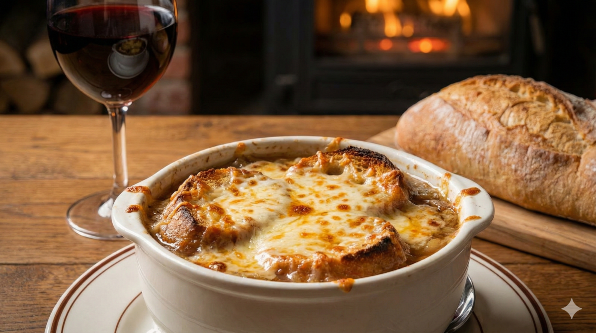 Vous n’avez jamais goûté une soupe à l’oignon aussi fondante : le classique revisité en version ultra gourmande