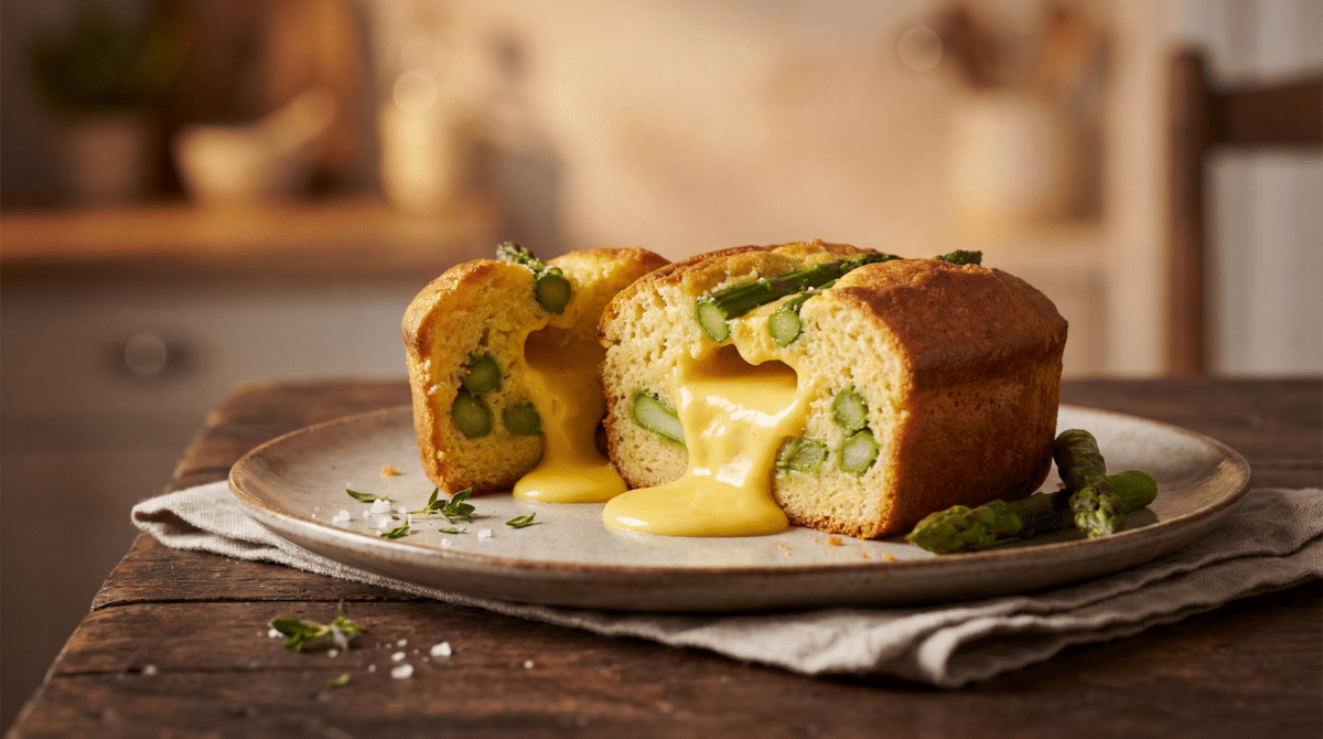 Asperges en moelleux au cœur coulant de sauce hollandaise : une entrée gourmande qui régale tout le monde