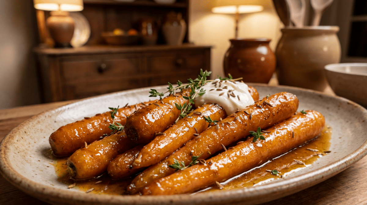 Carottes rôties au miel et cumin : un plat végétal réconfortant qui fait presque oublier la viande