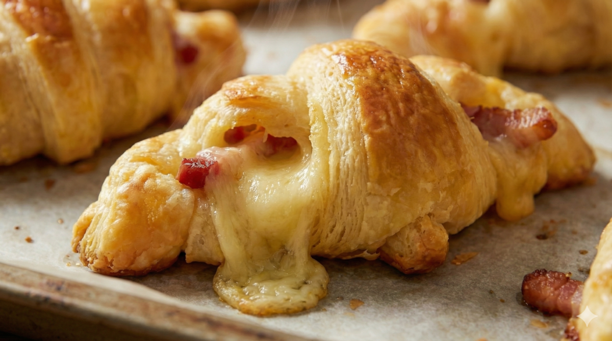 Croissants lardons & emmental : le plat qui sauve un apéro… en version croustillante dehors, fondante dedans