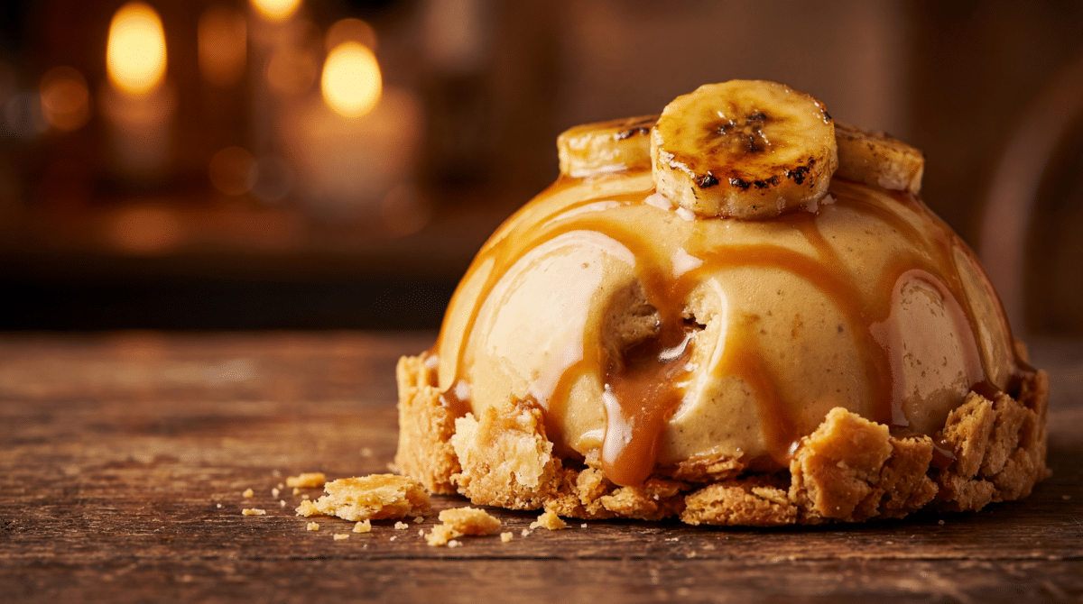 Dôme banane‑caramel sur base biscuitée : un dessert fondant et réconfortant pour adoucir les journées de janvier