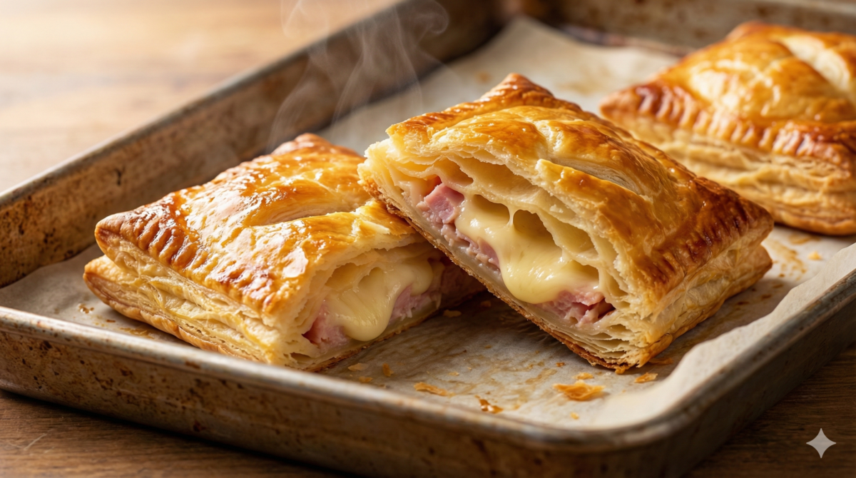 Feuilletés jambon et Vache qui rit : le snack qui sauve un apéro… en version croustillante dehors, fondante dedans