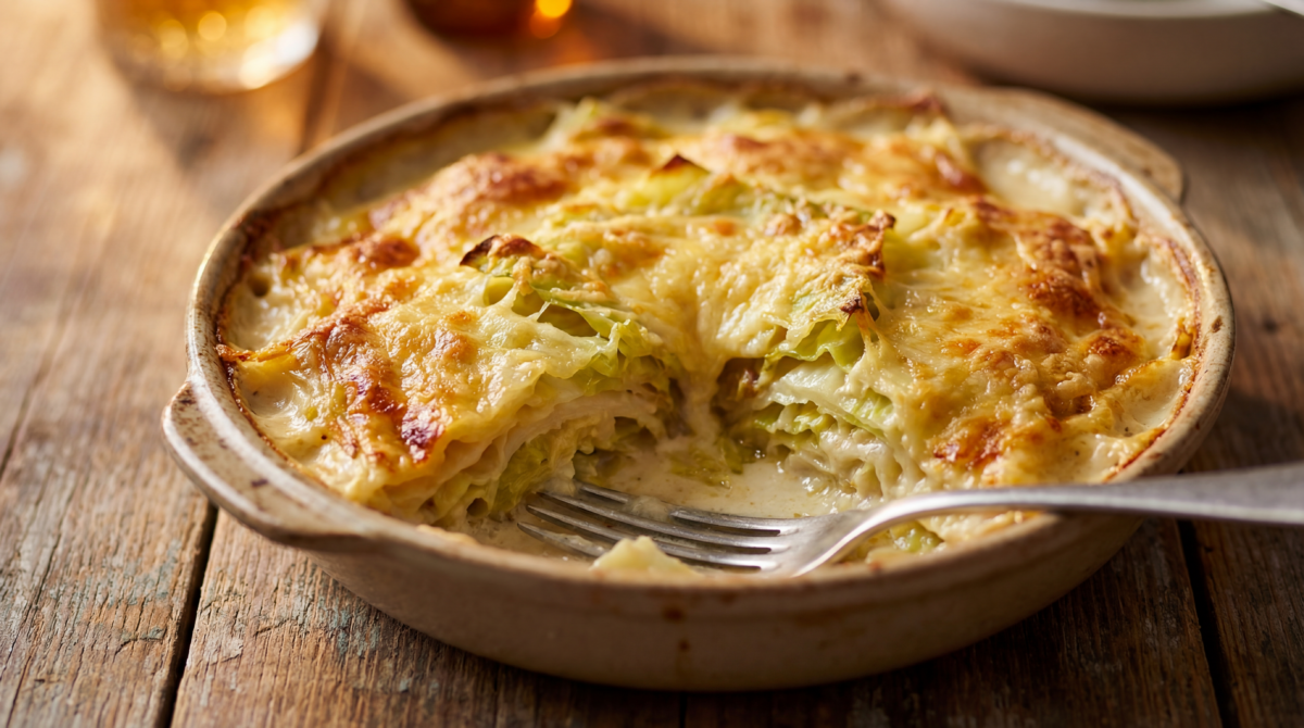 Gratin de chou façon lasagnes, tout simple à servir