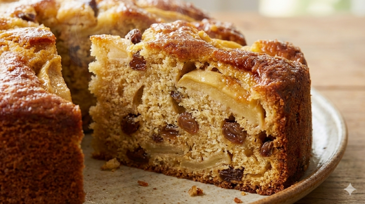 Moelleux pomme, rhum et raisins : le gâteau qui sent bon l’enfance… en version ultra fondante