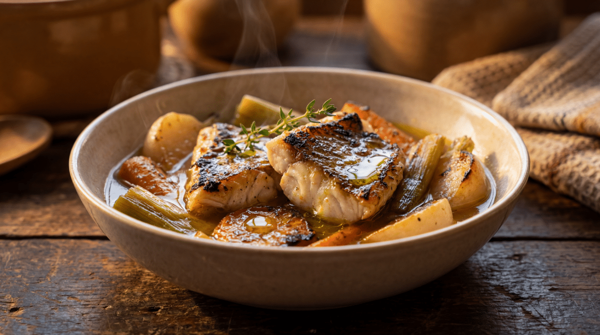 Pot-au-feu de galinette aux légumes d’hiver : un plat convivial et réconfortant signé Laurent Mariotte