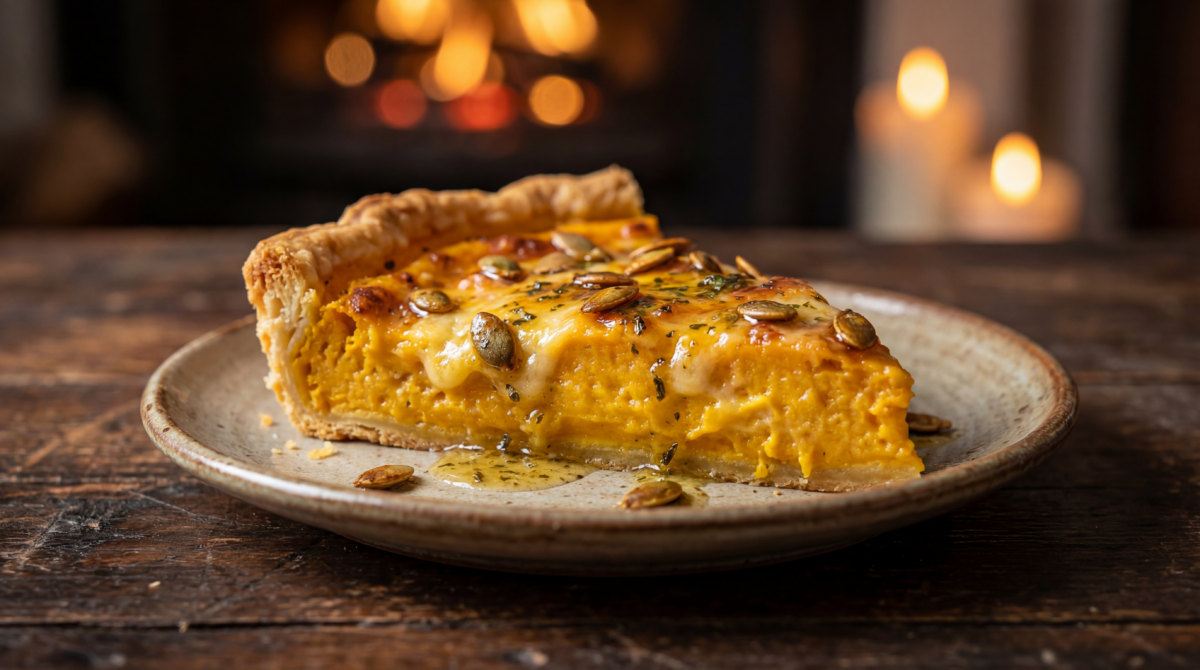 Tarte salée au potimarron maison, simple et généreuse
