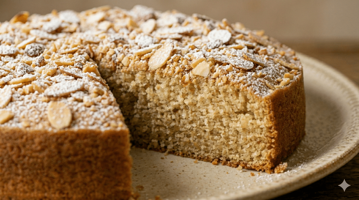 Ce gâteau aux amandes tout simple transforme un goûter banal en douceur irrésistiblement tendre
