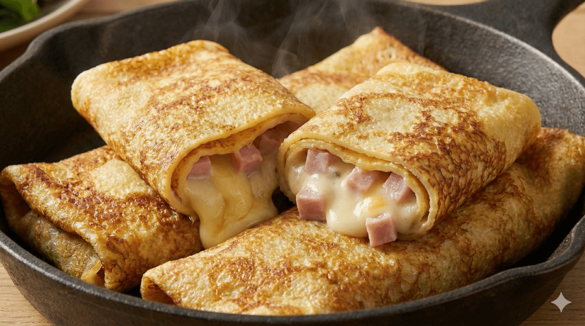 Chandeleur : dorées, fondantes, régressives… ces crêpes jambon-béchamel au fromage replongent direct en enfance