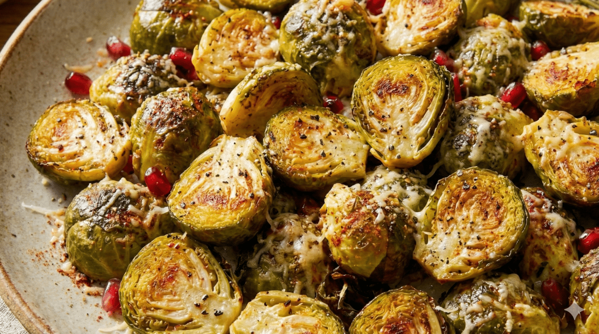 Choux de Bruxelles rôtis : la touche moutarde-miel qui les rend dorés, fondants, et impossibles à bouder