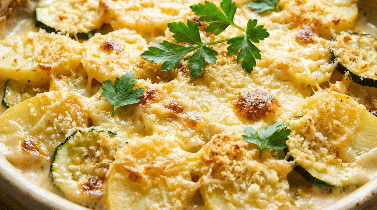 gratin pommes de terre–courgettes au comté