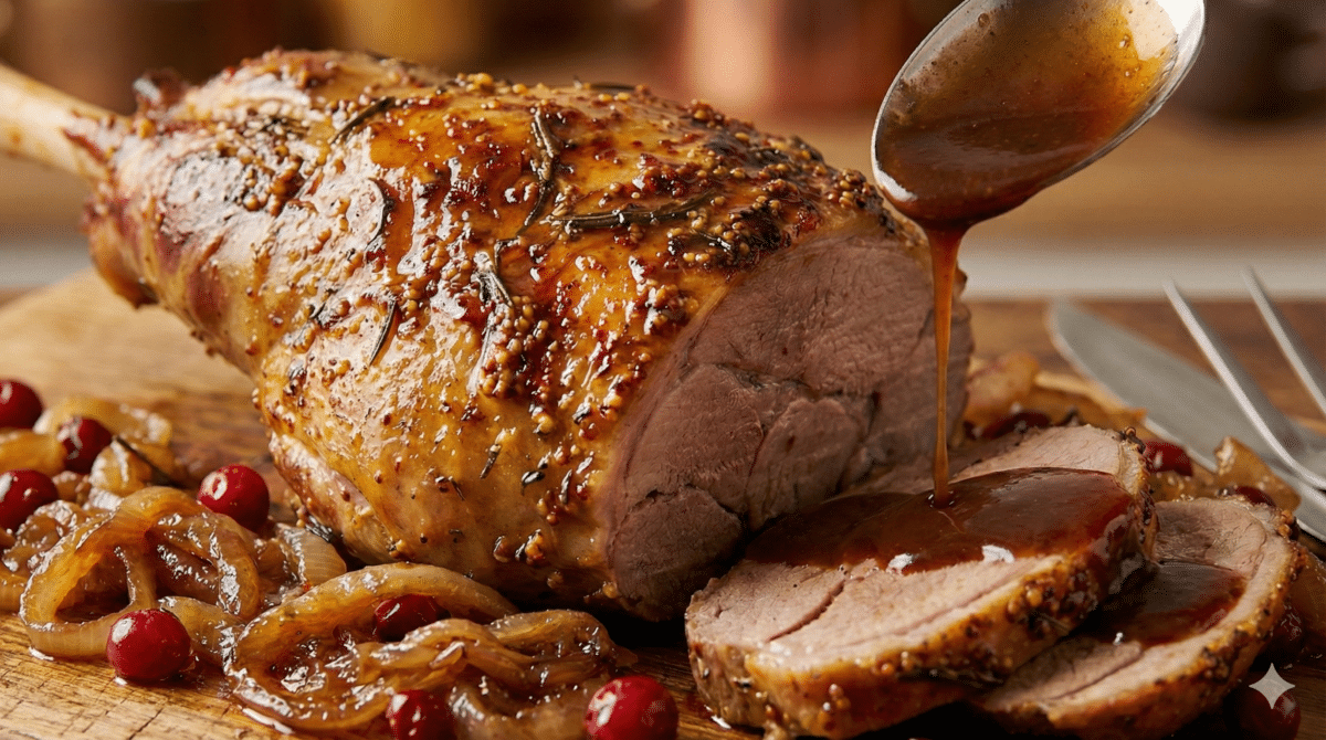 Cuissot de sanglier à la moutarde à l’ancienne et au miel : le rôti de gibier nappant qui réconcilie tout le monde