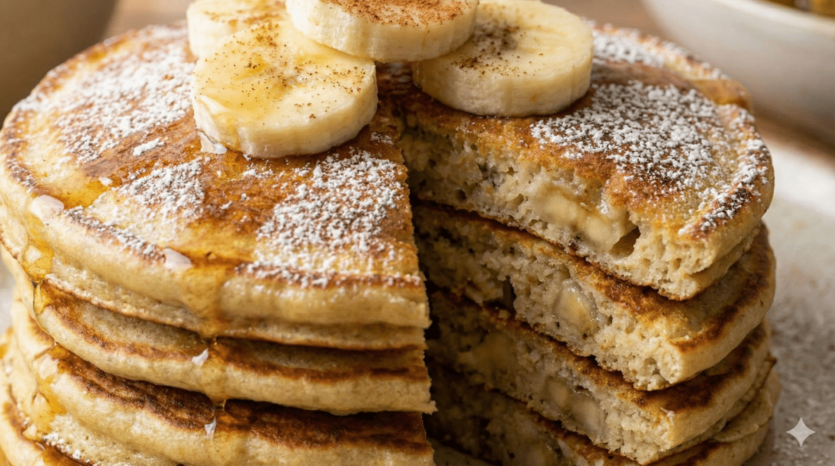 Elles gonflent en quelques secondes : les petites crêpes à la banane, moelleuses dedans, dorées dehors