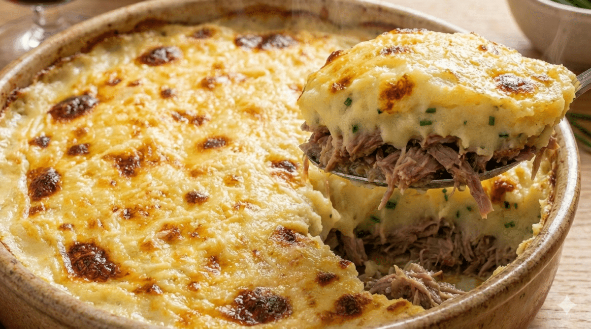 Hachis parmentier au canard façon Cyril Lignac