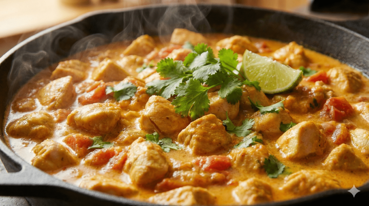 Onctueux, parfumé, express : le poulet coco-curry prêt en 15 minutes qui embaume toute la cuisine