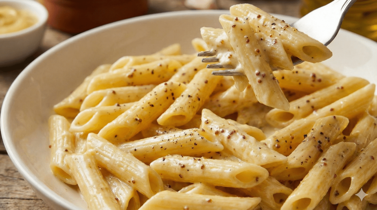 Pâtes à la moutarde et à la crème