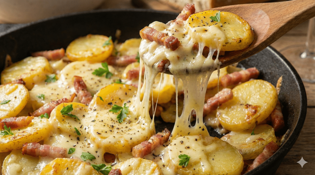 Pommes de terre dorées et fromage qui s’étire : la truffade auvergnate qui fait instantanément l’ambiance