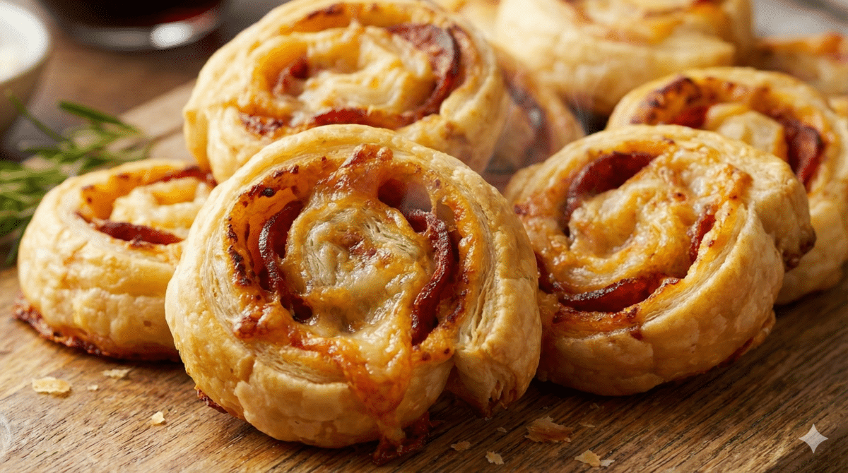 Roulés feuilletés chorizo & parmesan