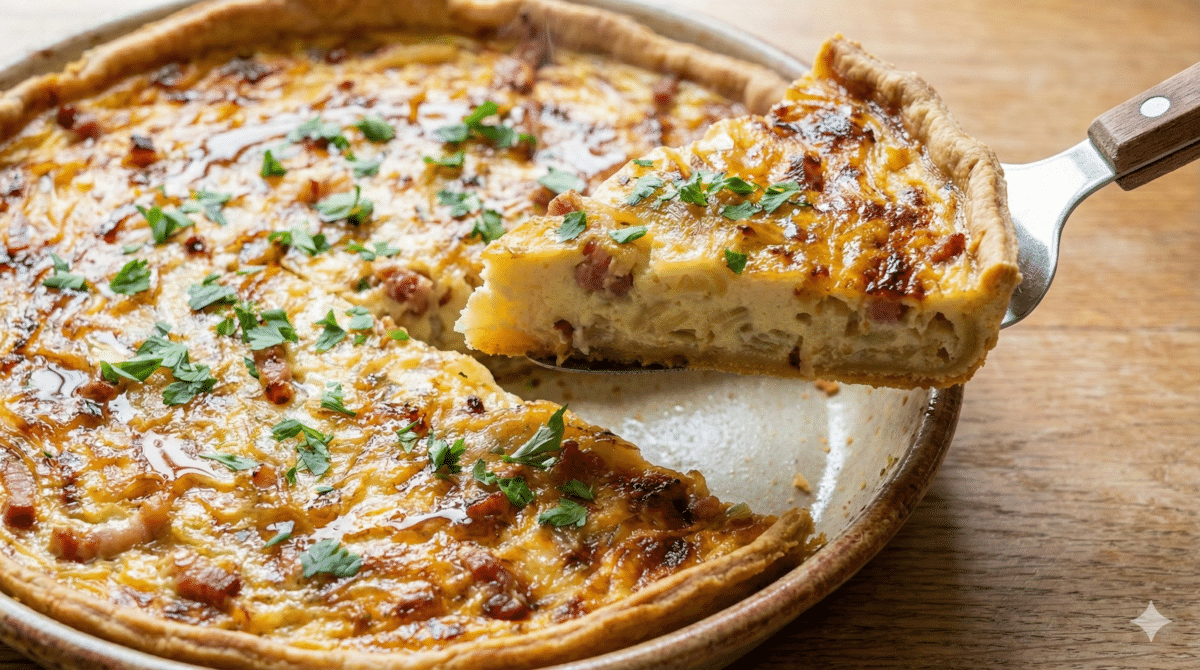 Tarte alsacienne aux oignons confits : le petit geste au moment du service qui sublime toute la dégustation