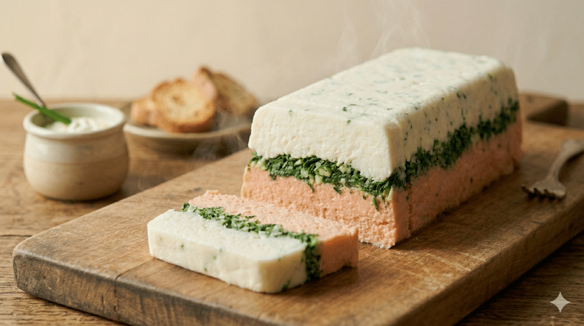 Cette terrine aux deux poissons transforme une entrée classique en plat chic