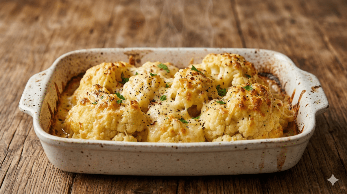 Chou-fleur rôti au pecorino et au poivre : une recette facile et conviviale pour sublimer vos repas