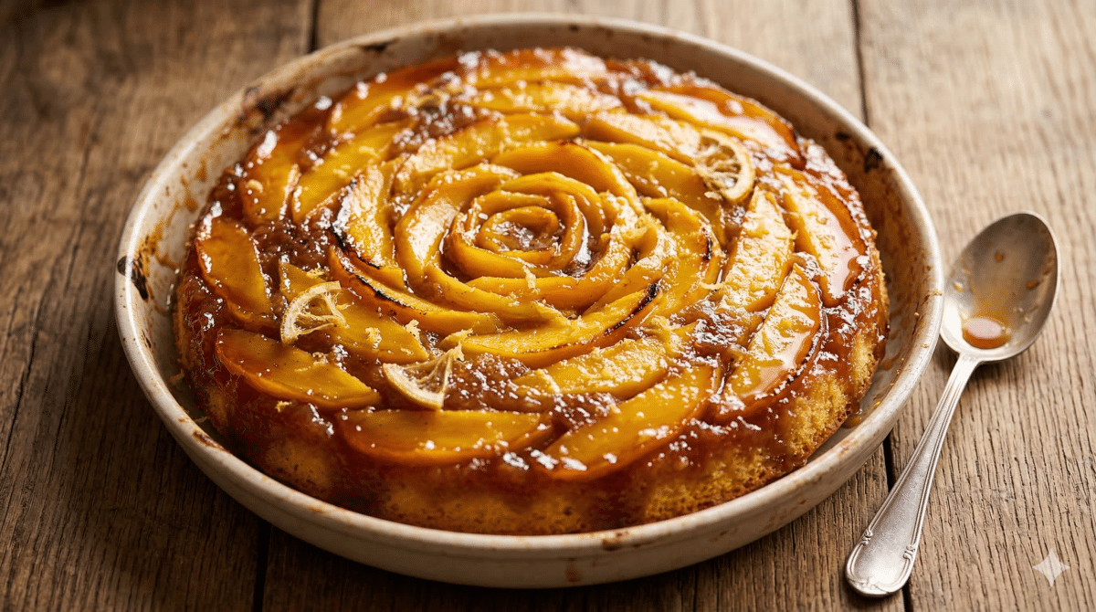 Un dessert fruité et caramélisé pour finir le repas en beauté Imaginez un gâteau doré, encore tiède, où la mangue fondante rencontre le citron vif sous une couche de caramel ambré. À la découpe, les fruits brillent, le jus perle légèrement, et un parfum intense envahit la cuisine, idéal pour clôturer un dîner entre amis. Dans cette version librement inspirée de Cyril Lignac, la texture du biscuit a été travaillée pour rester moelleuse tout en se tenant parfaitement à la découpe. Pourtant, la recette demeure simple et rapide : elle se prépare en moins d’une heure, et vous pouvez la réaliser à l’avance, puis la réchauffer quelques minutes à 150 °C au moment du service. Ingrédients pour un gâteau renversé mangue citron parfumé [[[AGP_ELEMENTS_START]]]total=55 min|prep=20 min|cook=35 min|difficulty=Intermédiaire[[[AGP_ELEMENTS_END]]] 2 mangues bien mûres, à la chair ferme mais juteuse 2 citrons jaunes non traités, pour le jus et le zeste 150 g de sucre en poudre pour le caramel 80 g de beurre doux, coupé en petits morceaux 120 g de farine de blé, tamisée pour un gâteau léger 1 sachet de levure chimique, pour une mie bien aérée 3 œufs entiers, à température ambiante 80 g de sucre supplémentaire pour l’appareil à gâteau 1 pincée de sel fin, pour relever les saveurs 1 c. à café d’extrait de vanille liquide, pour une note douce [[[AGP_ASTUCE_INGREDIENTS_START]]]Choisissez des mangues légèrement souples au toucher : si elles sont trop fermes, la chair restera fibreuse, tandis que trop molles, elles se transformeront en purée à la cuisson.[[[AGP_ASTUCE_INGREDIENTS_END]]] Préparation pour un gâteau renversé mangue citron bien caramélisé Étape 1. Commencez par préchauffer le four à 180 °C, chaleur tournante. Pendant ce temps, beurrez généreusement un moule rond de 22 cm, puis tapissez le fond de papier cuisson afin de faciliter le démoulage. Étape 2. Versez ensuite les 150 g de sucre dans une casserole, ajoutez 2 c. à soupe d’eau, puis faites cuire à feu moyen sans remuer jusqu’à obtenir un caramel ambré, fluide et brillant, soit environ 8 à 10 minutes. Étape 3. Dès que le caramel est prêt, nappez aussitôt le fond du moule en l’inclinant pour bien le répartir. Laissez ensuite tiédir 5 minutes, juste le temps qu’il commence à figer légèrement. Étape 4. Pendant ce temps, pelez les mangues et détaillez-les en tranches épaisses d’environ 1 cm. Disposez-les ensuite en rosace sur le caramel, en serrant bien les morceaux pour couvrir toute la surface. Étape 5. À présent, prélevez le zeste fin des citrons avec une râpe, puis pressez le jus. Arrosez légèrement les mangues avec 2 c. à soupe de jus, puis parsemez d’un peu de zeste pour renforcer la fraîcheur. Étape 6. Dans un saladier, fouettez les œufs avec les 80 g de sucre jusqu’à ce que le mélange blanchisse et devienne mousseux : cette étape garantit une pâte bien aérée. Étape 7. Incorporez ensuite la farine tamisée, la levure et le sel. Ajoutez la vanille ainsi que le reste de jus de citron, puis terminez en versant le beurre fondu tiède. Mélangez juste assez pour obtenir une pâte lisse, sans trop la travailler. Étape 8. Versez doucement la pâte sur les mangues, puis lissez la surface avec une spatule. Enfournez pour 30 à 35 minutes, jusqu’à ce que le dessus soit bien doré et qu’une lame plantée au centre ressorte propre. Étape 9. Une fois la cuisson terminée, laissez reposer le gâteau 10 minutes hors du four. Retournez-le ensuite d’un geste franc sur un plat de service, puis retirez délicatement le papier cuisson afin de révéler les fruits caramélisés. [[[AGP_ASTUCE_PREPARATION_START]]]Si un peu de caramel reste accroché au moule après le démoulage, replacez simplement le moule vide quelques minutes sur feu doux pour le liquéfier de nouveau, puis versez-le sur le gâteau encore chaud.[[[AGP_ASTUCE_PREPARATION_END]]] Pourquoi ce gâteau renversé joue si bien sur les contrastes Souvent, l’erreur vient d’un caramel trop poussé, qui devient amer et écrase la douceur de la mangue. Si cela se produit, préparez rapidement un peu de caramel plus clair et versez-le sur le gâteau encore chaud : vous rééquilibrerez ainsi la saveur générale. Pour une texture encore plus fondante, vous pouvez d’ailleurs remplacer une partie du beurre par 40 g de crème épaisse, ce qui donnera une mie plus moelleuse. Surveillez cependant attentivement la fin de cuisson : dès que les bords se détachent légèrement du moule et que le dessus rebondit sous le doigt, le gâteau est prêt. Conclusion gourmande autour de ce gâteau renversé Voilà typiquement le genre de recette que l’on ressort dès que l’on souhaite un dessert fruité, facile à partager et un peu spectaculaire au démoulage. Entre le citron qui réveille, la mangue qui fond et le caramel qui enrobe le tout, chaque bouchée joue sur un contraste de saveurs et de textures. Ce que j’apprécie surtout, c’est que ce gâteau se déguste aussi bien tiède, accompagné d’une boule de glace vanille, que froid le lendemain, lorsque les arômes se sont harmonieusement mélangés. En plus, il supporte très bien d’être préparé à l’avance, ce qui permet de profiter de ses invités sans stress. Servez-le généreusement, et laissez la magie du caramel opérer autour de la table.
