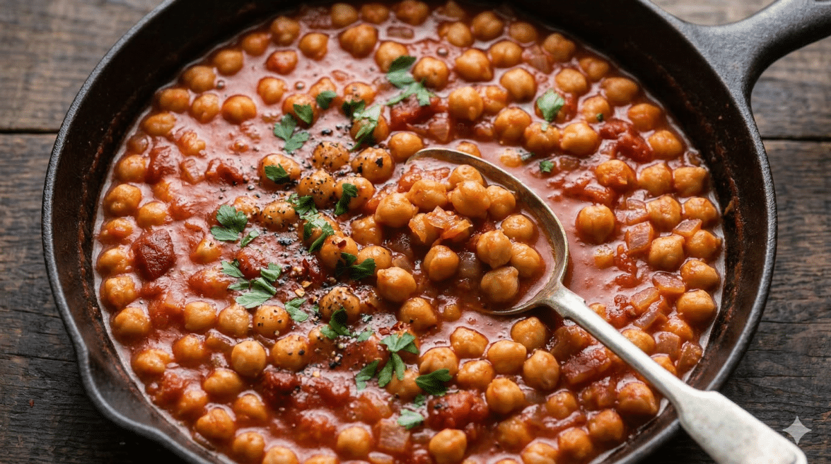Pois chiches à la tomate et moutarde forte : la recette de placard réconfortante qui change du quotidien