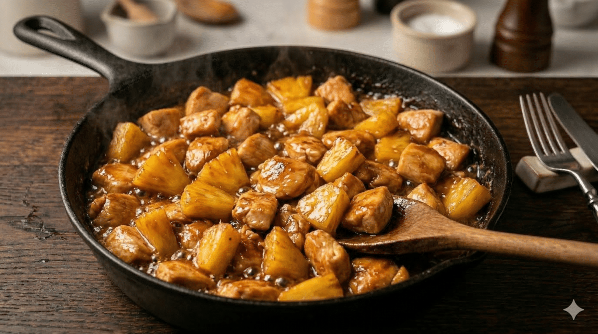 Poulet à l’ananas en une seule poêle : un dîner ultra gourmand avec seulement trois ingrédients