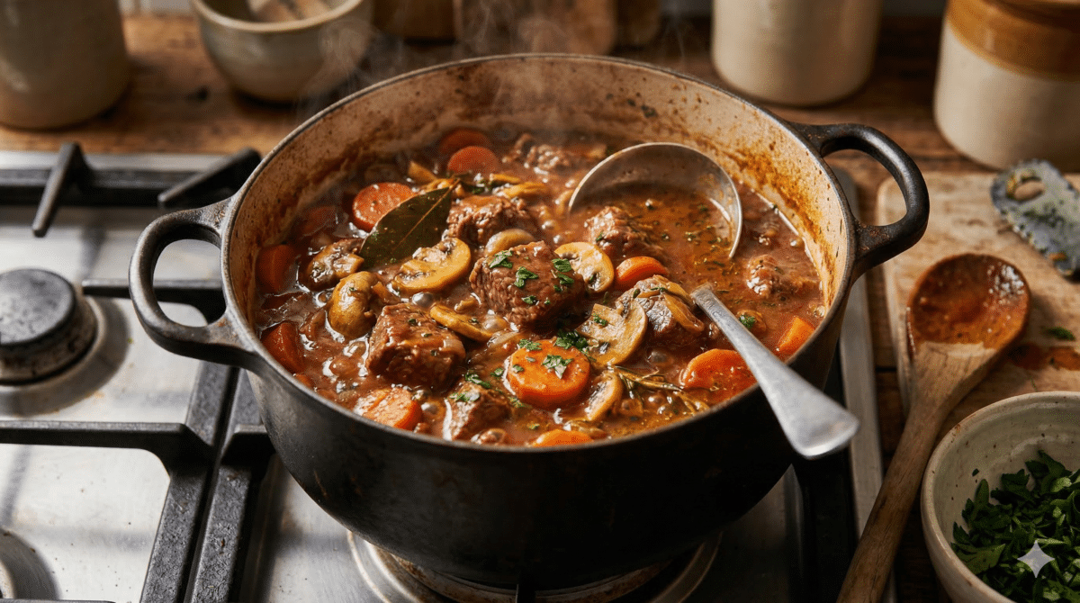 Sauté de veau Marengo : la vraie recette traditionnelle mijotée, généreuse et pleine de saveurs